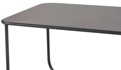 Loungesæt 4 dele sort stel/grå hynder