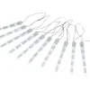Lyskæde m/istapper 10 LED hvid 9,5 meter