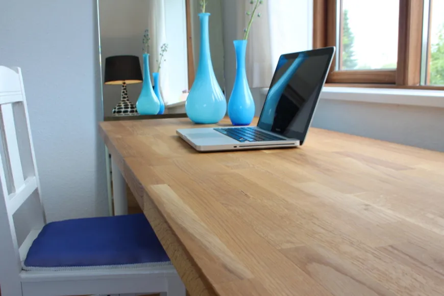 Massiv bordplade i eg - 26 mm x 61 x 242 cm
