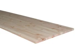 Massiv bordplade i fyr - 25 mm x 62 x 242 cm