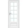 Massiv hvidmalet enkelt glasdør 82,5 x 204 cm