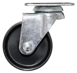 Møbelhjul drejbart med plade sort 50 mm