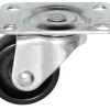 Møbelhjul drejbart med plade sort 30 mm