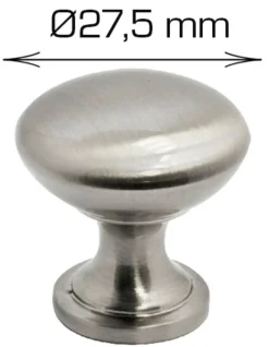 Møbelknop satinfinish Ø27,5 mm