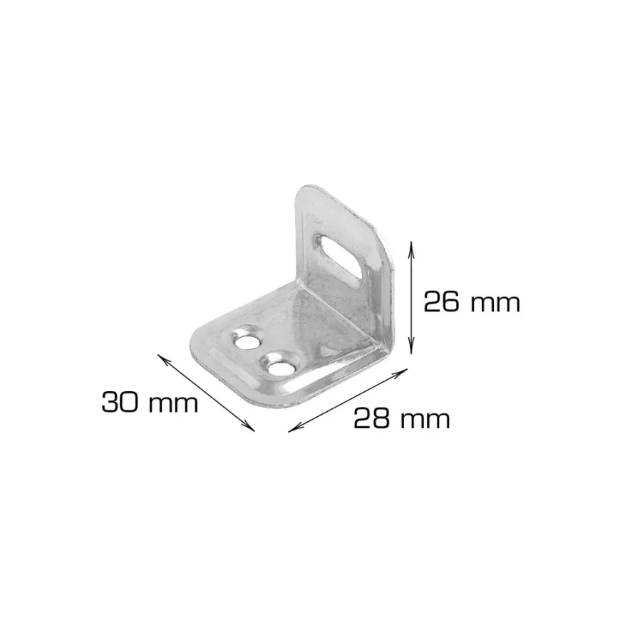 Møbelvinkel 4 stk. - 26 x 28 x 30 mm