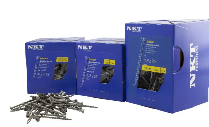NKT Fasteners DECK+ terrasseskrue 4,2 x 55 mm 170 stk.