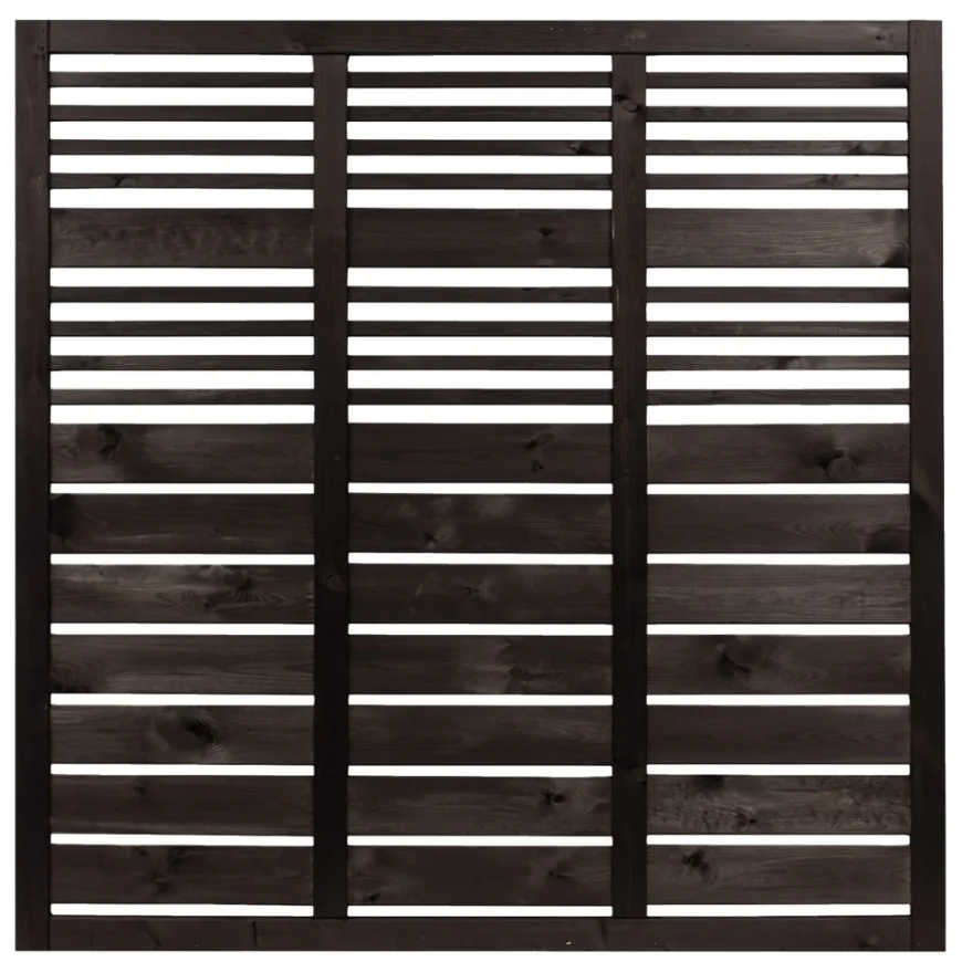 Nordic Fence Linear hegn sort 180 x 180 cm