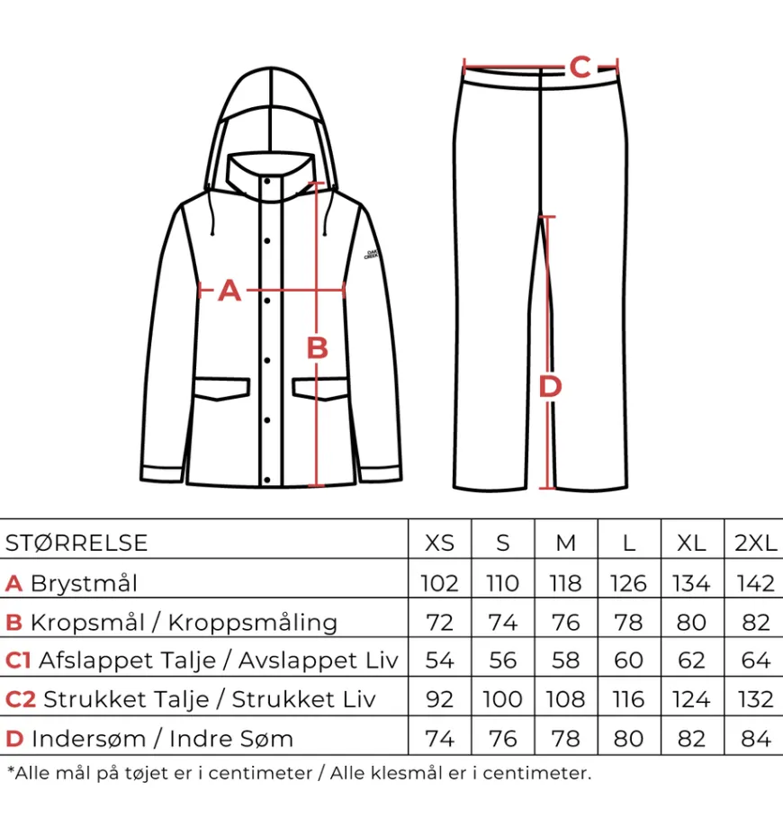 Oak Creek® regntøj unisex sort str. L