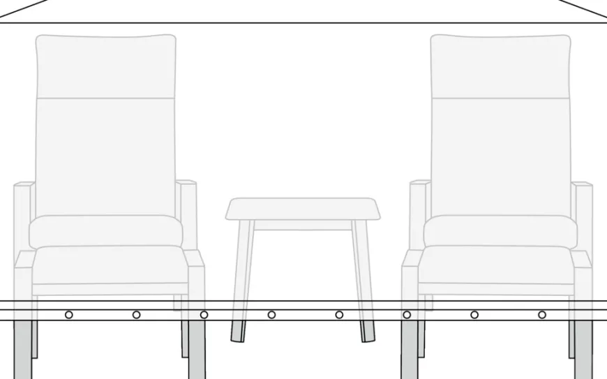 Overtræk til havemøbelsæt L170 x B130 x H85 cm - Sunlife®