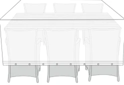 Overtræk til havemøbelsæt L220 x B130 x H85 cm - Sunlife®