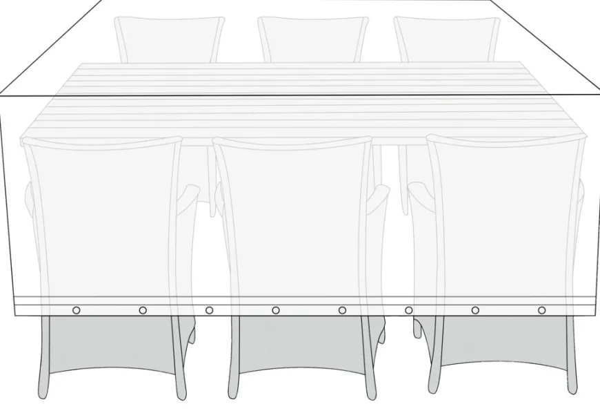 Overtræk til havemøbelsæt L220 x B130 x H85 cm - Sunlife®