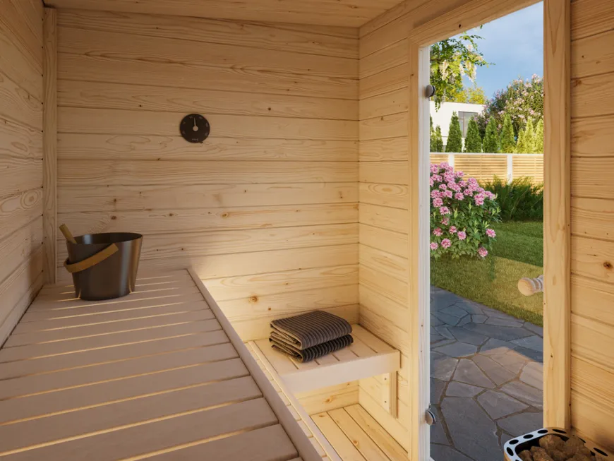 Palmako Eir sauna m/ovn 183 x 203 cm
