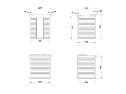 Palmako Eir sauna m/ovn 183 x 203 cm