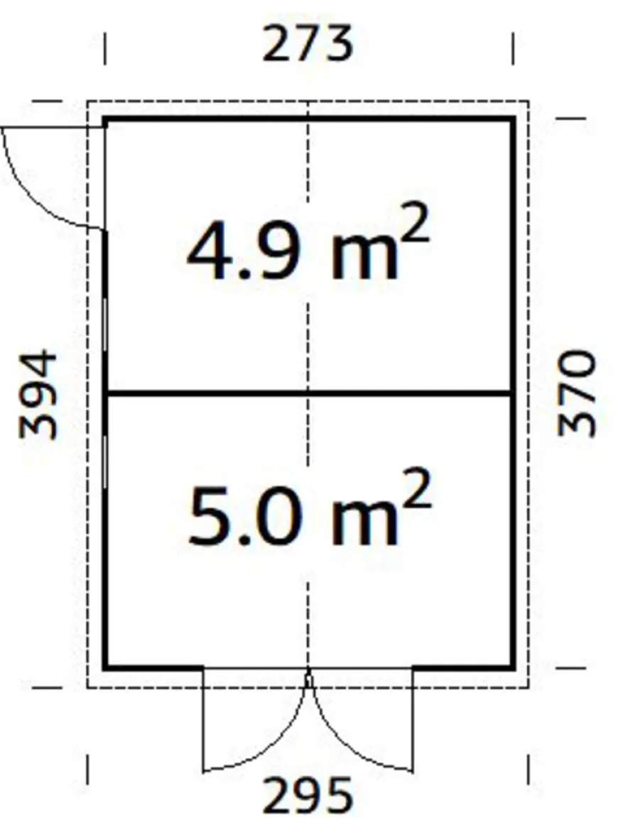 Palmako redskabsrum Aksel 3 - 273 x 370 cm