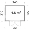 Palmako redskabsrum Aksel 1 - 243 x 190 cm
