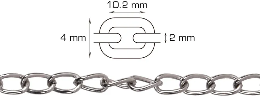 Panserkæde 2 meter x 2,0 mm