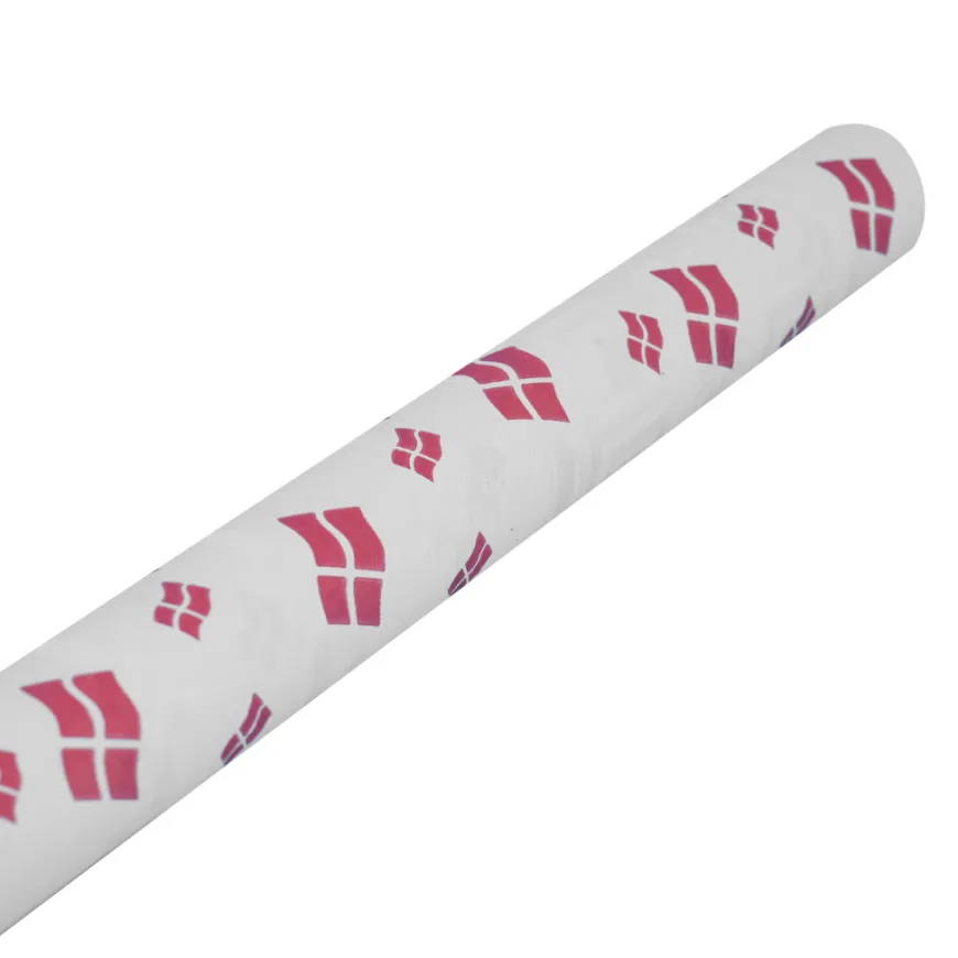 Papirdug hvid med flag 1,2 x 5 meter