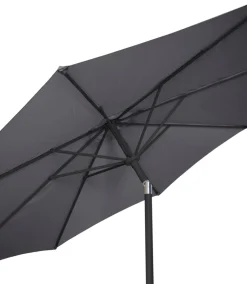Parasol Arizona grå m/krank og tilt Ø300 cm - Sunlife®