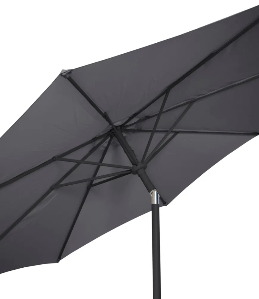 Parasol Arizona grå m/krank og tilt Ø300 cm - Sunlife®