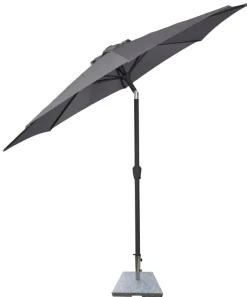 Parasol Arizona grå m/krank og tilt Ø300 cm - Sunlife®
