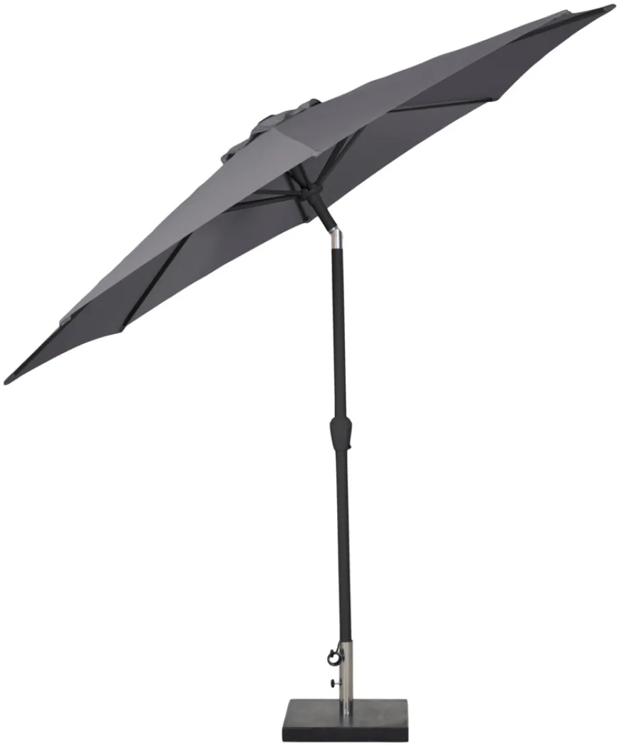 Parasol Arizona grå m/krank og tilt Ø300 cm - Sunlife®