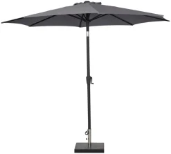 Parasol Arizona grå m/krank og tilt Ø300 cm - Sunlife®