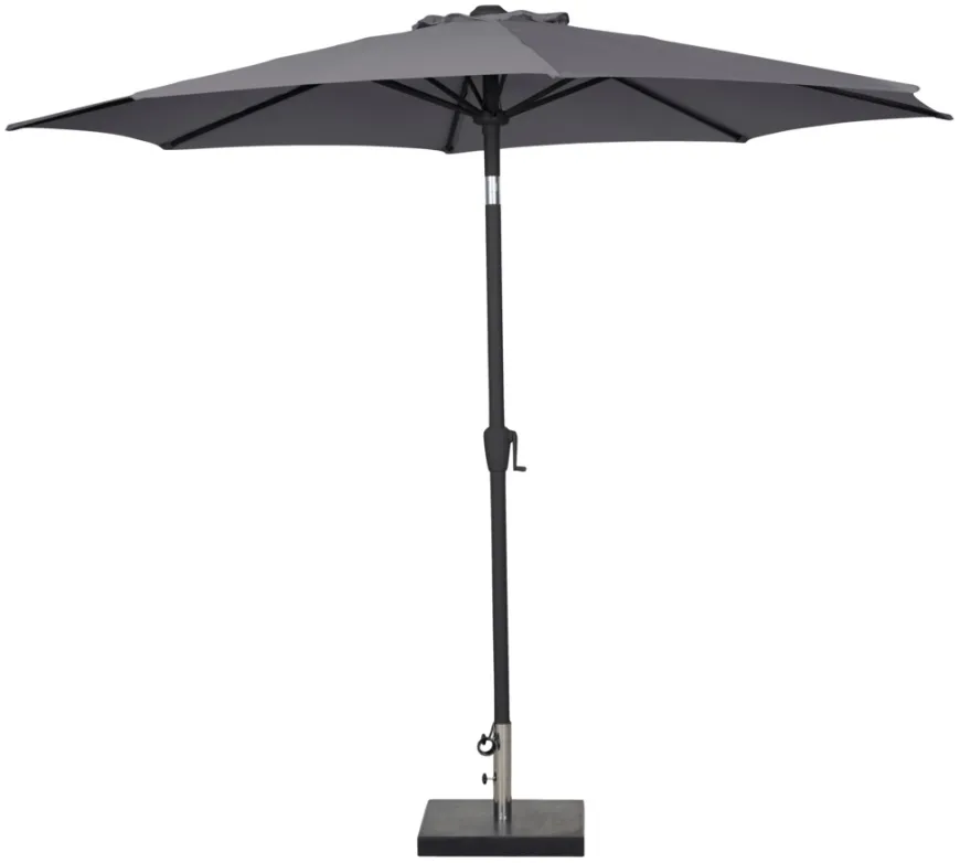 Parasol Arizona grå m/krank og tilt Ø300 cm - Sunlife®