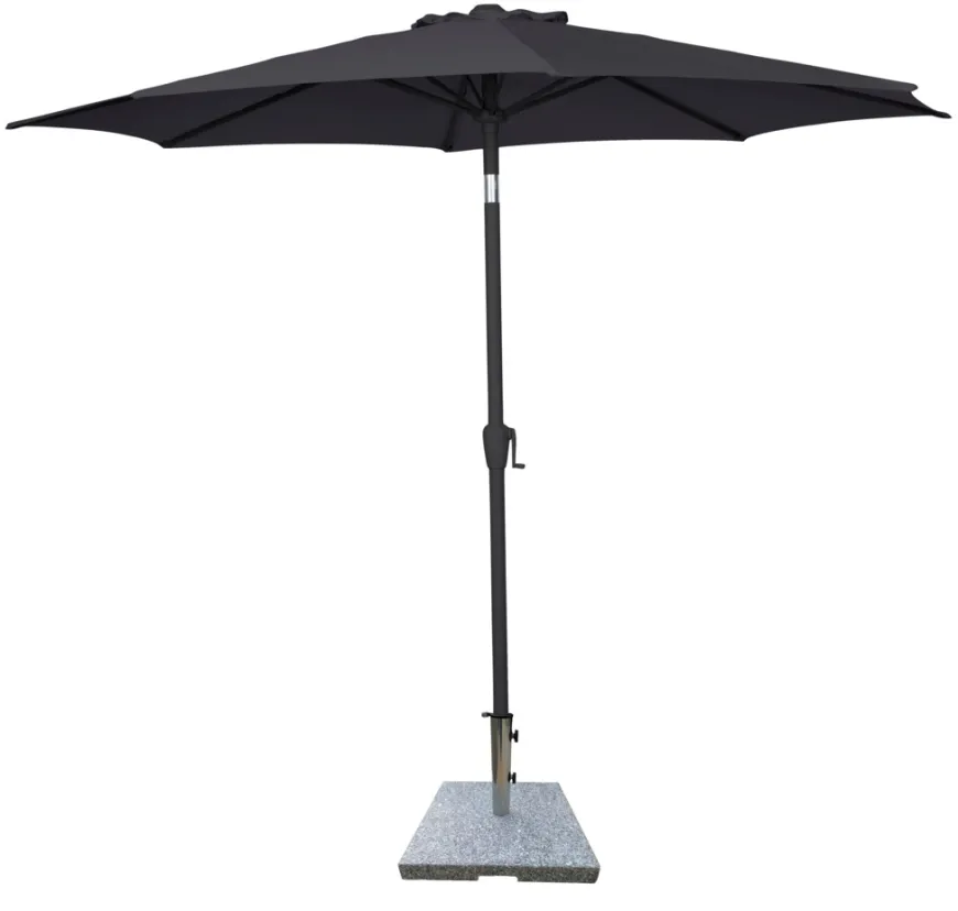 Parasol Arizona sort m/krank & tilt Ø300 cm - Sunlife®