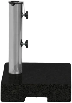 Parasolfod halvrund B45 x D28 x H8/30 cm sort