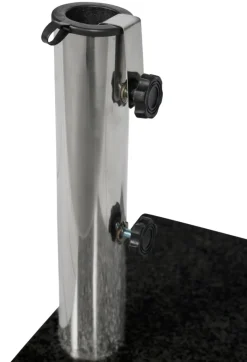 Parasolfod halvrund B45 x D28 x H8/30 cm sort
