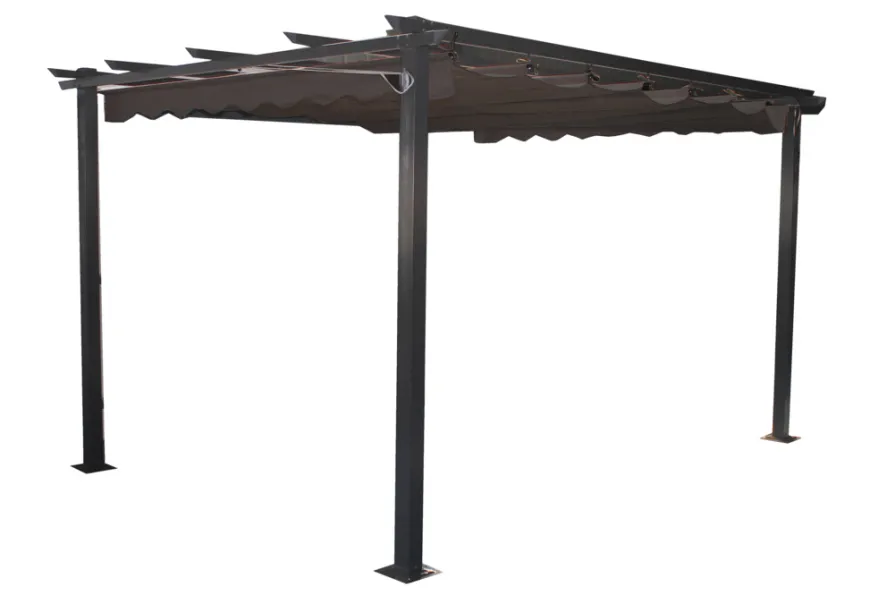 Pergola antracitgrå 300 x 300 x 220 cm