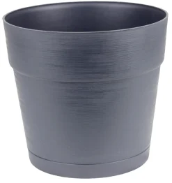 Plastkrukke m/selvvandingsdepot sort Ø20 cm