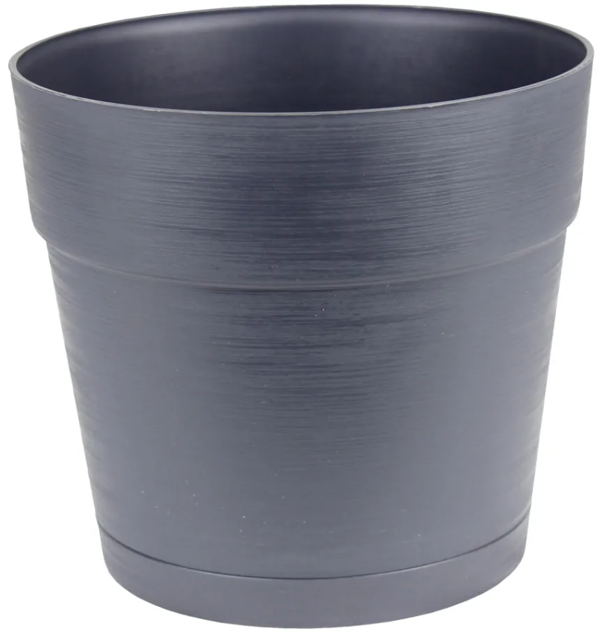 Plastkrukke m/selvvandingsdepot sort Ø29 cm