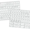 Postkassestickers med tal og bogstaver hvid