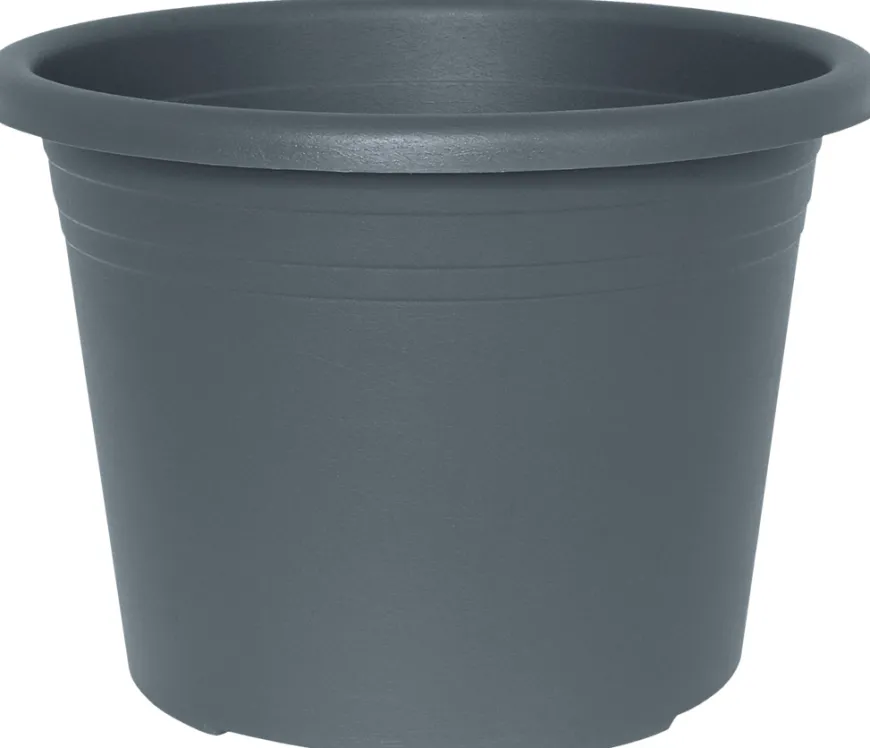 Potte Cylindro plast grå Ø35 cm
