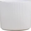 Potteskjuler Pillar Stripes hvid Ø21 cm