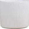 Potteskjuler Pillar Stripes hvid Ø11,5 cm
