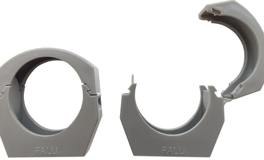 PP rørholder grå 40 mm 2-pk.