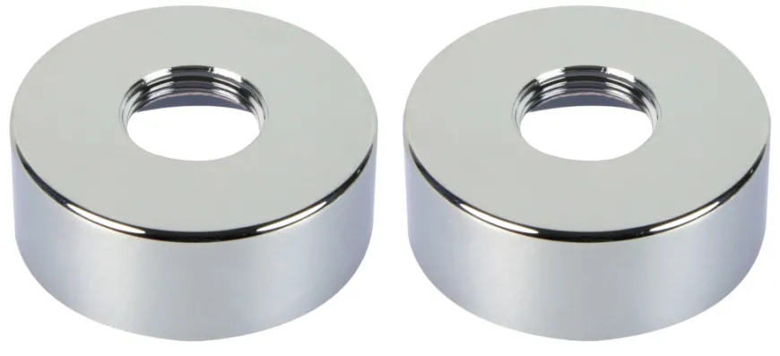 Roset til brusearmatur 3/4" x H25 mm krom - 2 stk.