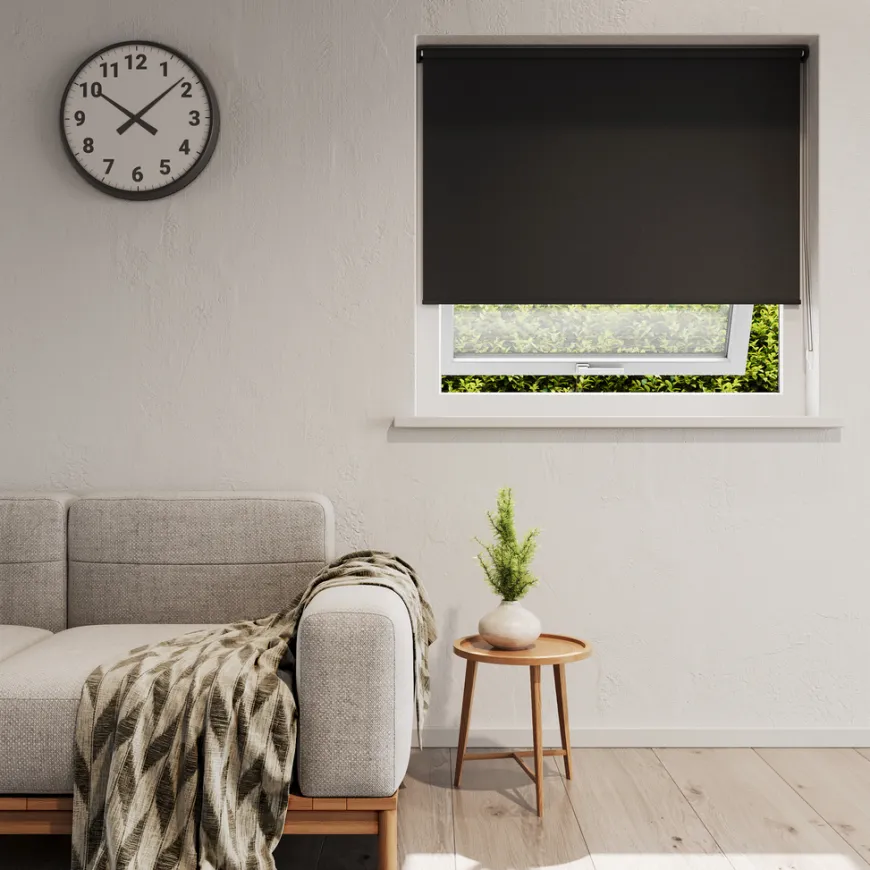 Rullegardin lysdæmpende sort 60 x 170 cm