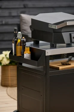 Serveringsvogn Columbus sort stål - Sunlife®