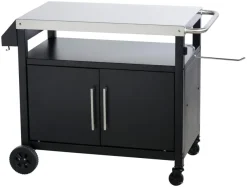 Serveringsvogn Columbus sort stål - Sunlife®