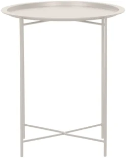 Sidebord Michigan stål sandy grey Ø46,8 cm - Sunlife®