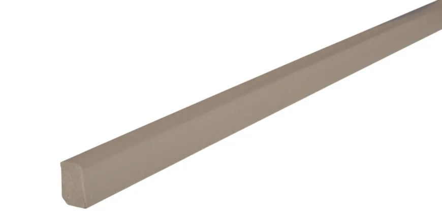 Skureliste plast koksgrå - 15 x 22 x 3000 mm