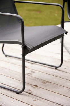 Sofasæt stål sort 4 dele - Envy