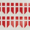 Stickers flag dannebrog 3 ark