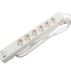 6-stikdåse schuko m/3 x USB PD65W 1,5 m - Elworks