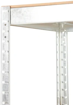 Stålreol galv. m/5 hylder - 120 x 180 x 45 cm