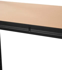 Stålreol sort m/4 hylder 90 x 190 x 40 cm