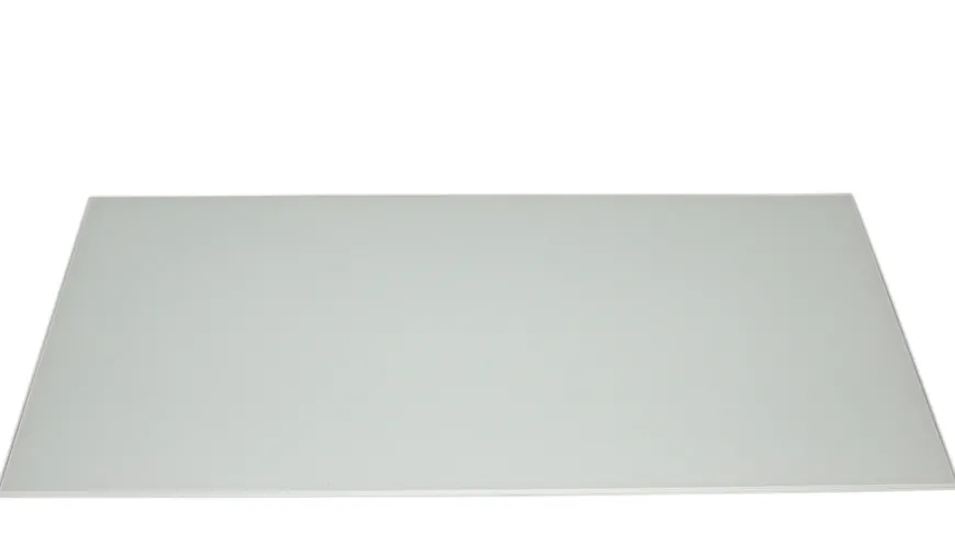 Stænkplade hvid glas firkantet 80 x 40 cm
